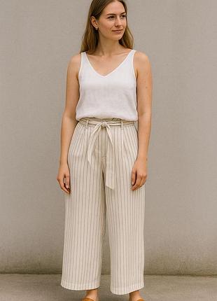 Широкі штани на літо льон+бавовна uniqlo - хл