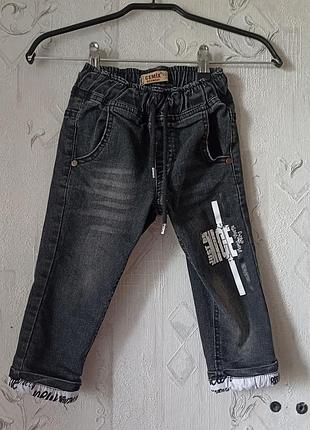Джинсы черные стречивые  турция 2-3 года