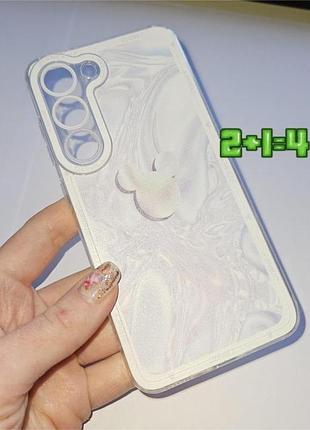 💝2+1=4 стильний ніжно-бузковий чохол з міккі маусом на samsung galaxy s23