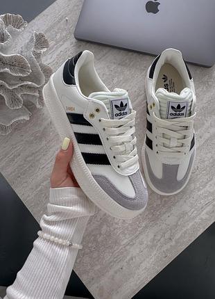 Женские кроссовки adidas samba xlg white/black