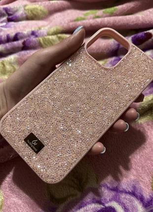 Чехол айфон 13 про макс, чехол сваровські, чехол зі стразами