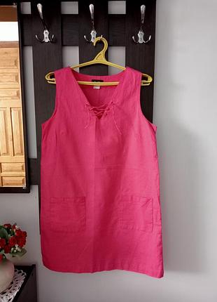 Платье летнее лен с хлопком