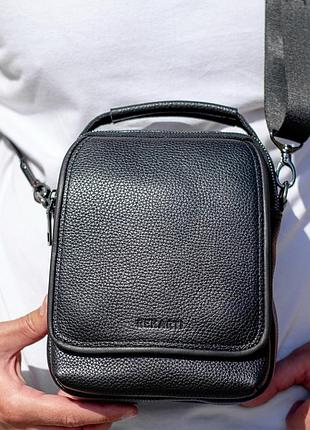 Мужская кожаная сумка-барсетка через плечо с ручкой td-22011