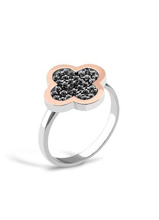 Кольцо cеребряное, 925 пробы с золотой пластиной