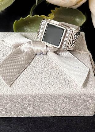 Кільце для чоловіка, срібло 925 проби, 18 розмір