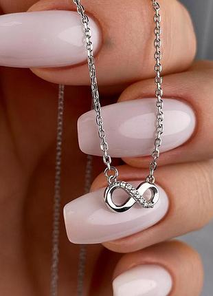 Колье серебро 925 пробы, покрытие родий