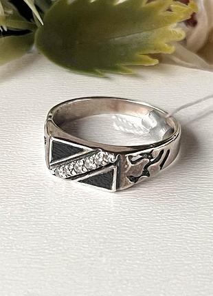 Кольцо для мужчины, серебро 925 проба, 21.5 размер