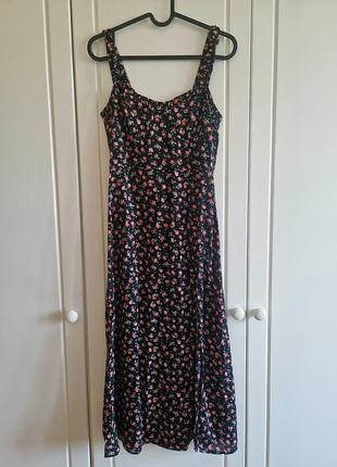 Платье zara в цветочный принт