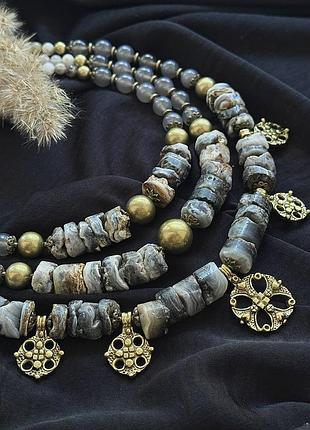 Святкове намисто зі згардами2 фото