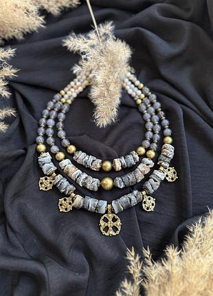 Святкове намисто зі згардами3 фото