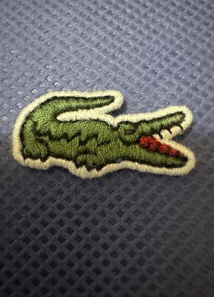 Нашивка эмблема lacoste оригинал шитьё крокодил