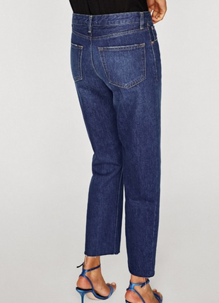 Джинси з необробленим низом "zara woman premium denim collection"2 фото