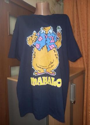 Удлиненная футболка с коротким рукавом, размер хl - 18 - 52