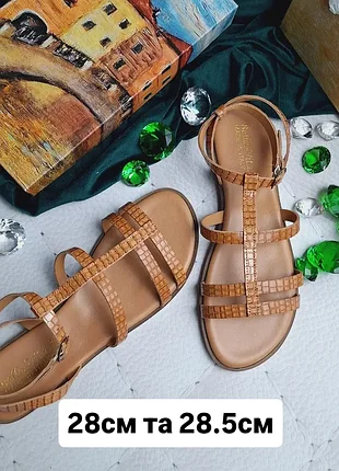 Bella vita оригінал коричневі шкіряні сандалії вироблені в італії