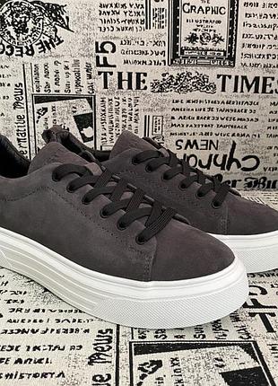 Чоловічі кеди з замші та натуральної шкіри розмір 41 42 43