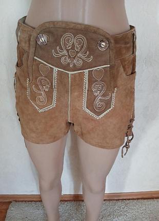 Шорти баварські вінтажні, шкіряні,ледерхозе.