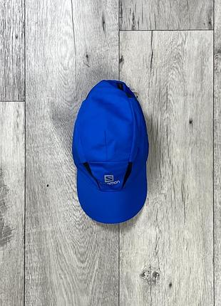 Salomon кепка бейсболка трекинговая синяя с лого оригинал