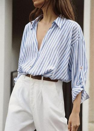 Zara сорочка льон