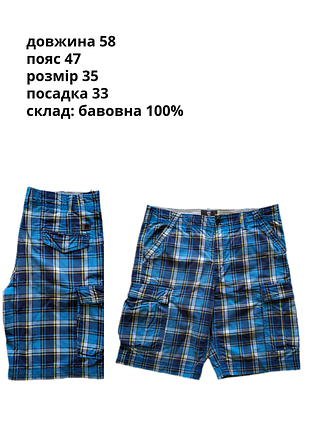 Синие шорты в клетку timeberland