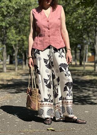 Легкі невагомі штани віскоза з шовком