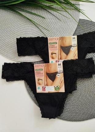Хлопковые трусы трусики стринги esmara