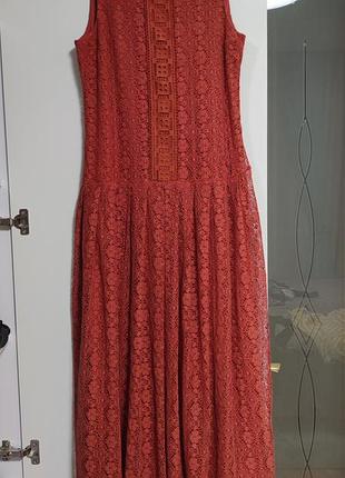 Красивое кружевное платье миди от asos 🤎🧡
