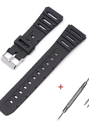 Ремінець для casio f91w 18 mm black si