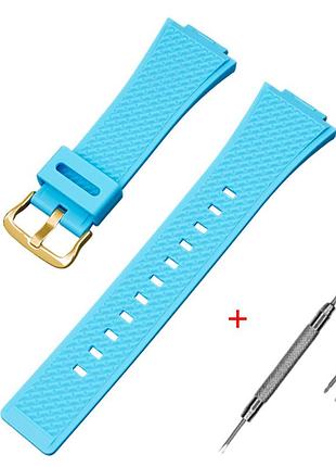Ремінець для casio g-shock ga-100/110 light blue gd