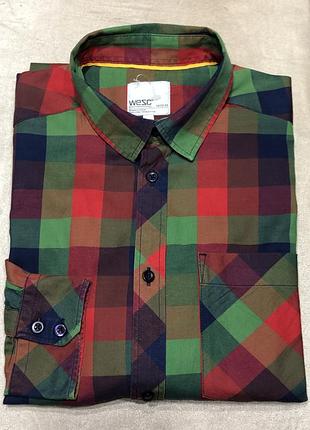 Рубашка хлопок мужская на высокий рост м
