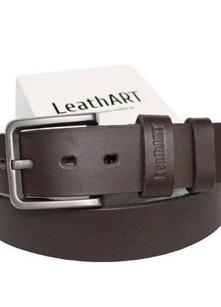 Чоловічий шкіряний ремінь "tracolla" коричневий