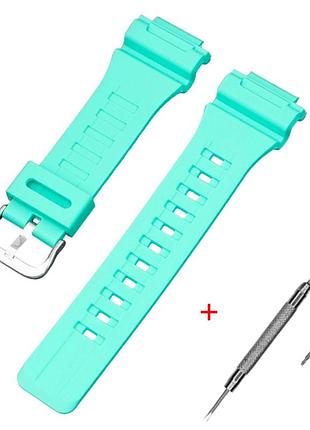 Ремешок для casio ae-1000w light green si