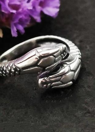 Серебряное кольцо змея, 925  серебро , змейка