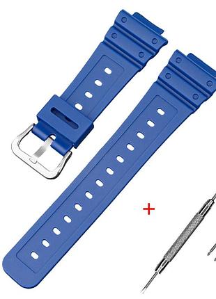 Ремешок для casio g-shock ga-2100 blue si