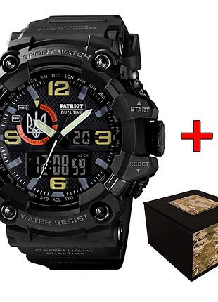 Patriot 002bkuasi тризуб срібло чорні + коробка