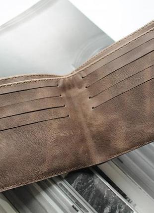 Мужской кошелек из натуральной кожи "borsa" коричневый