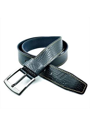 Кожаный мужской ремень weatro 115-120 см цвет темно-синий m-kozh43-wtrua-0023
