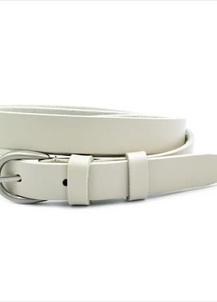 Жіночий шкіряний ремінь 1,8 х 115-120 см weatro колір бежевий zhin-ua-18k-004