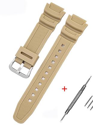 Ремешок для casio g-shock ae-1000/1200 beige si
