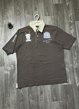 Чоловіча футболка поло la martina india team vintage коричневого кольору ля мартино