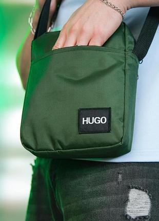 Барсетка hugo boss 1000d зелена 3