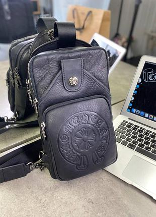 Слинг черный chrome hearts c515 7