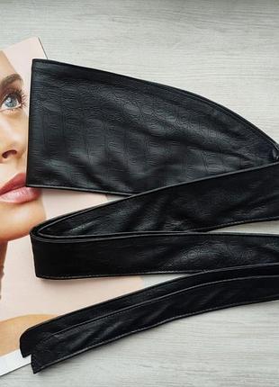 Жіночий пояс кушак під крокодила black