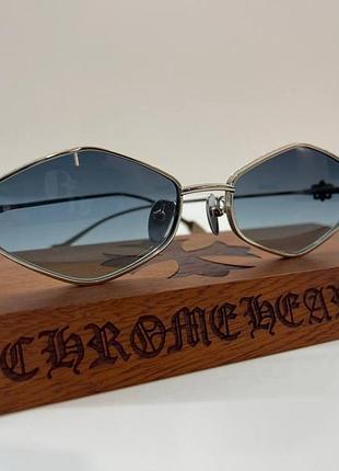 Окуляри chrome hearts 8286 в сріблястій оправі