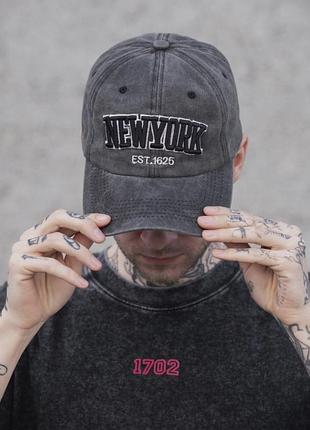 Кепка бейсболка without new york gray