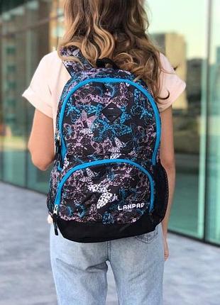 Рюкзак жіночий lanpad сині метелики