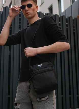 Барсетка чорна mod з декоративним пришивним логотипом puma