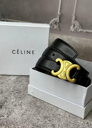 "женский ремень celine черный с золотой пряжкой " wbl003