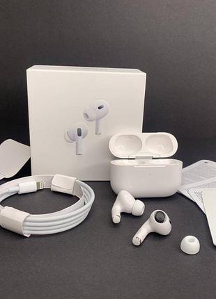 Навушники air pods pro 2 з шумопоглинанням lightning білі