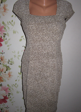 Роскошное многослойное платье принт леопард