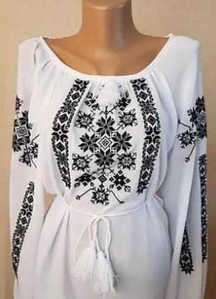 Вышитая рубашка на шифоне